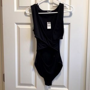 Express Bodycon plunging X bodysuit.